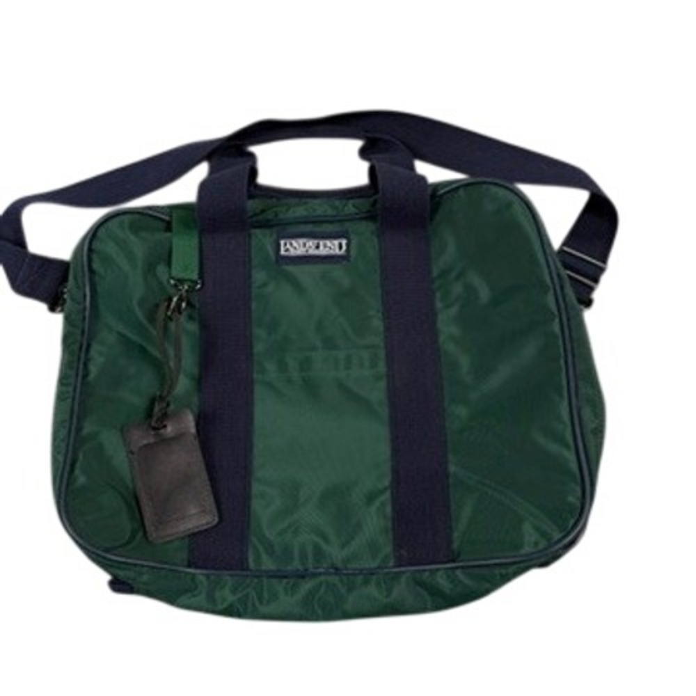 Lands End Briefcase Bag Unisex OS Green VTG Made USA Gorpcore Outdoor Logo